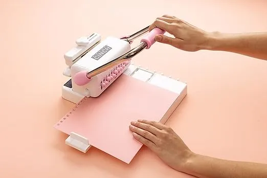 We R Memory Keepers, Cinch Book Binding Machine 2, Pink/White, Easy to Use Design with Slide Ruler, Compatible with Wire or Spiral Coils, Make Professional Books, Notebooks, Calendars and More