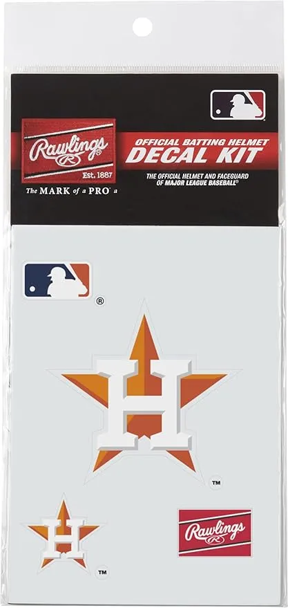 Rawlings MLB Authentic Baseball Helmet Decal Kit, (All Team Options)