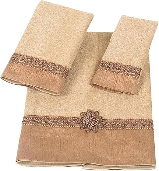 Avanti Linens - Fingertip Towel, Soft & Absorbent Cotton Towel (Braided Medallion Collection)