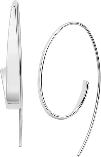 Skagen Women's Minimalist Silver, Rose Gold or Gold Tone Stainless Steel Drop Earrings