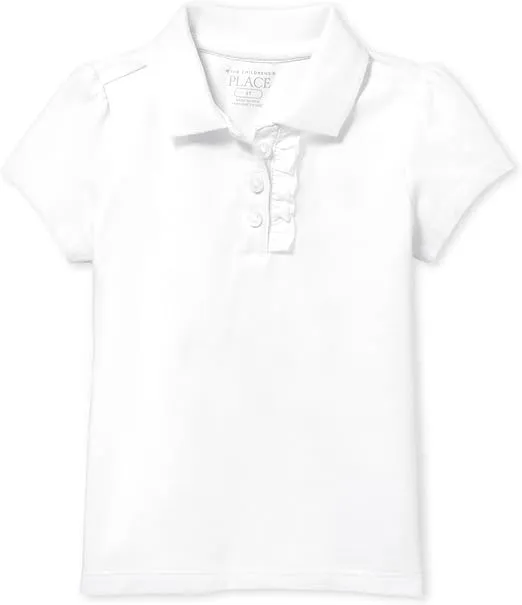 The Children's Place Baby Girls' Short Sleeve Ruffle Pique Polo Shirt