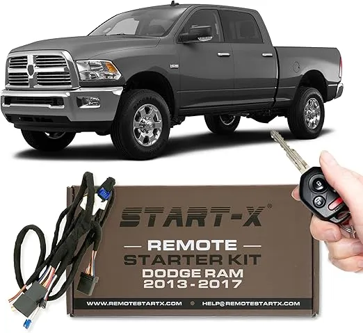 Start-X Remote Start Kit for 2013-2017 RAM Pickup Truck 1500/2500 / 3500 || Key Start || Fully Plug N Play || 3X Lock to Remote Start || Zero Wire Splicing! || Fits 2013 2014 2015 2016 2017