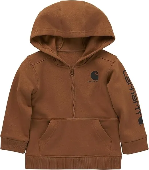 Carhartt Boys' Long-Sleeve Half-Zip Hooded Sweatshirt