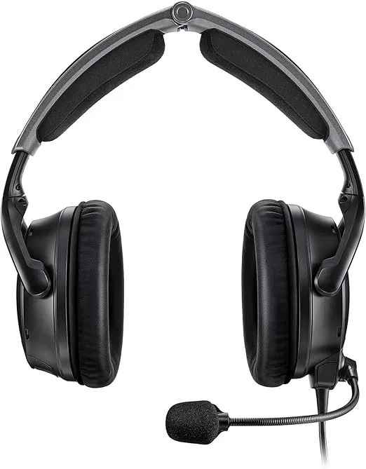 Bose A30 Aviation Headset with Bluetooth, Lightweight Comfortable Design, Adjustable ANR and Noise Cancelling [LEMO (6 pin)] – Black