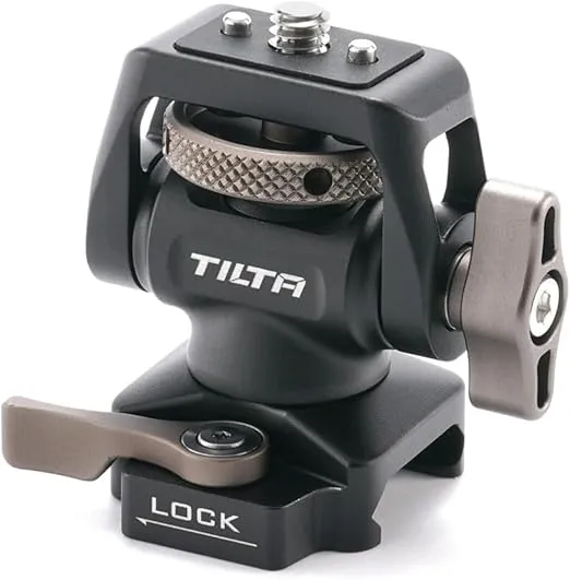 Tilta Accessory Mounting Bracket | Supports up to 4.4 lbs (2kg) | Aluminum Build | Rotates 360 & Tilts 175 | Adjustable Locking Knob | Various Mounting Options - Black | (NATO)