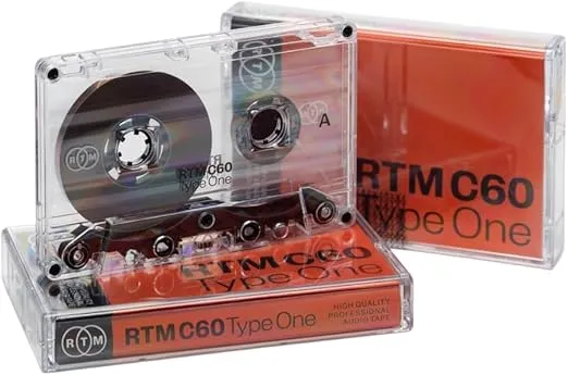 RTM C60 | Type 1 60 Minute Blank Music Cassette | Ideal for Music Recording | Studio Quality | Single Cassette