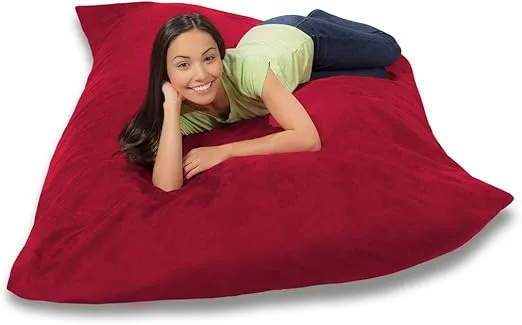 Comfy Sacks Memory Foam Bean Bag Chair, Cinnabar Micro Suede