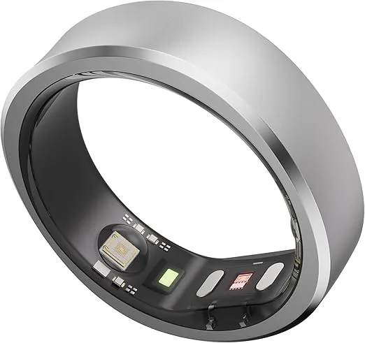 RingConn Gen 1, Smart Ring for Women/Men, No App Subscription, Size First with Sizing Kit, Smart Ring Health Tracker, 7-Day Battery Life, Fitness & Sleep Tracker for iOS & Android (Silver, Size 12)