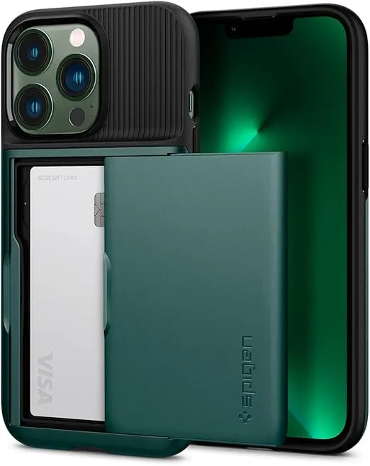 Spigen Slim Armor CS Designed for iPhone 13 Pro Case (2021) - Midnight Green