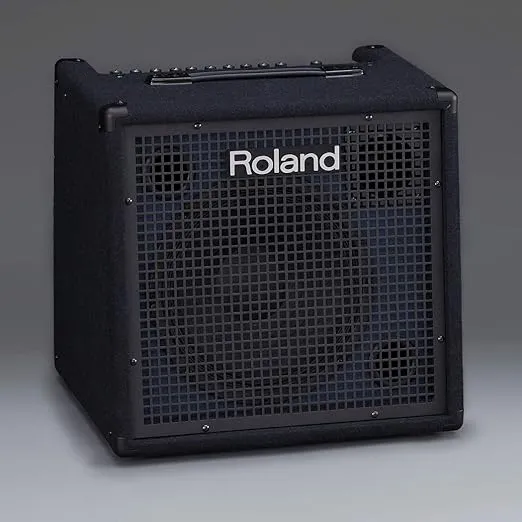 Roland KC-400 4-Channel Stereo Mixing Keyboard Amplifier - 150W Bundle with Instrument Cable, and Austin Bazaar Polishing Cloth