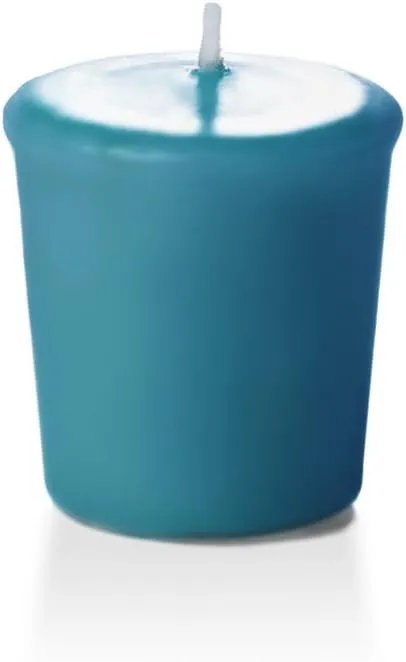 yummi 15hr Unscented Turquoise Votive Candles -9 per Pack