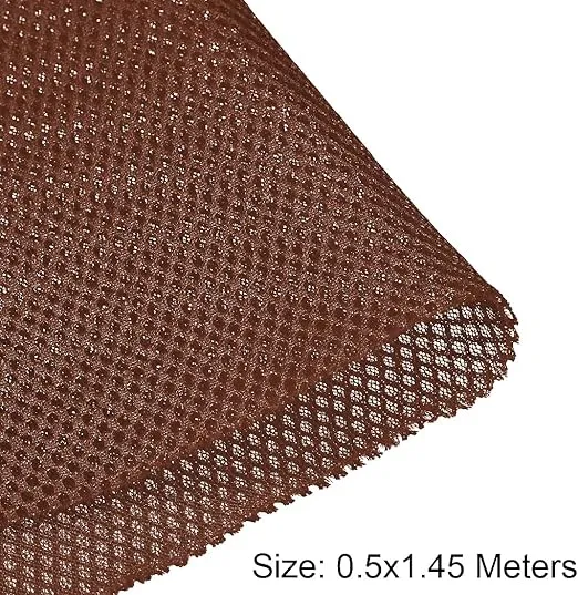 uxcell Brown Speaker Mesh Grill Stereo Fabric Dustproof 0.5x1.45M 20 x 57 Inch