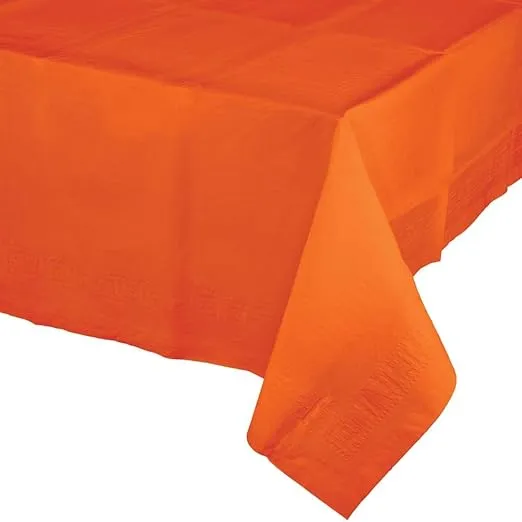 Sunkissed Orange Paper Tablecloths, 3 Count