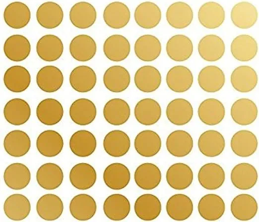 Innovative Stencils Polka Dot Wall Decal Nursery Kids Room Peel and Stick Removable Sticker Circle Pattern Decor #1326 (3" (50 Dots), Gold)