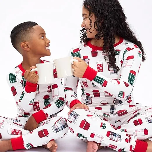 HonestBaby Family Matching Holiday Pajamas Organic Cotton for Men, Women, Kids, Toddlers, Baby Boys, Girls, Unisex Pets