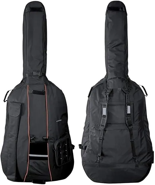 GEWA Double Bass Gig-Bag Premium 1/4-10 mm padding, bow pocket, backpack straps, sheet music pocket