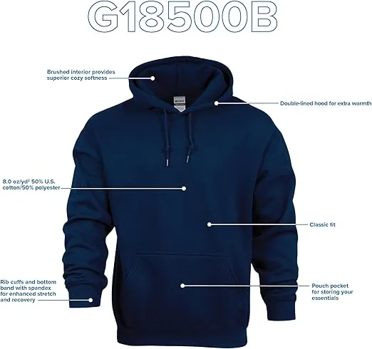 Gildan Youth Hoodie Sweatshirt, Style G18500B