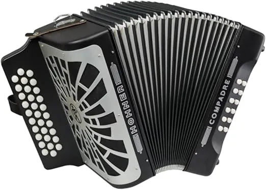 Hohner Compadre Diatonic Accordion - Keys of FBbEb (FA) - Black