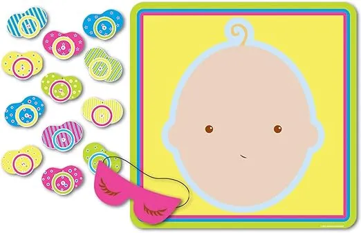 Beistle Pin The Pacifier Baby Shower Game