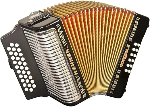 Hohner Corona II F/Bb/Eb Diatonic Accordion - Black