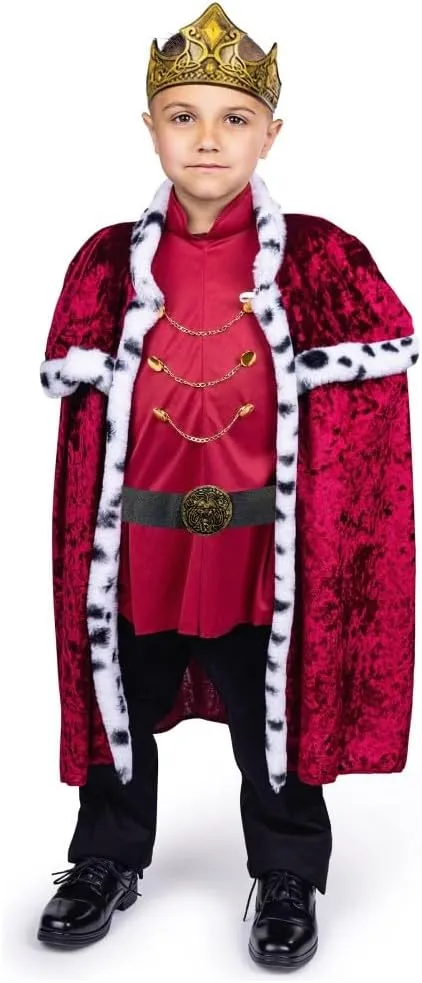 Dress Up America King Costume for Boys - Regal Prince Costume Set - Kids Royal King Outfit