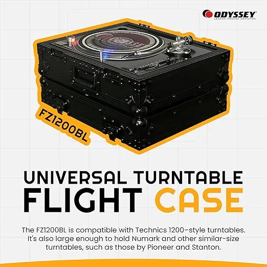 ODYSSEY FZ1200BL Black Label Turntable Flight Case