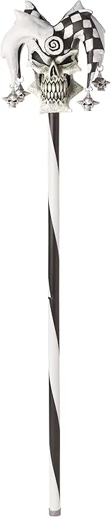 California Costumes Psycho Jester Black and White Cane